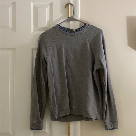 J. Crew Tops - J. Crew Mercantile Sweatshirt with Denim Neckline